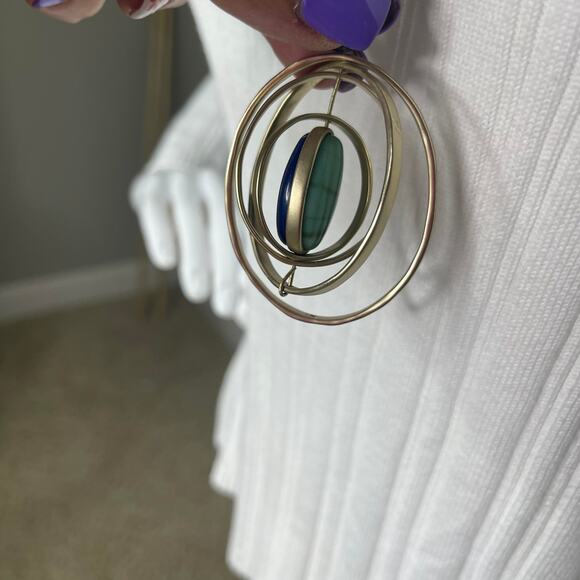 Chico's silver tone pendant necklace chunky chain link signed costume jewelry - Picture 7 of 14